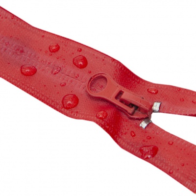 Молния водонепроницаемая PVC Т-7, 20 см, неразъемная, цвет (820)-красный - купить в Оренбурге. Цена: 21.56 руб.