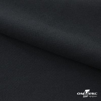 Трикотажное полотно "Капри" 100% полиэстр, 152см, 320 г/м2, чёрный, м - купить в Оренбурге. Цена 374 руб.