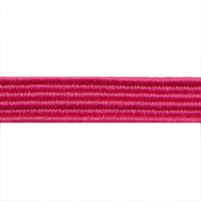 Резиновые нити с текстильным покрытием, шир. 6 мм ( упак.30 м/уп), цв.- 84-фуксия - купить в Оренбурге. Цена: 155.22 руб.