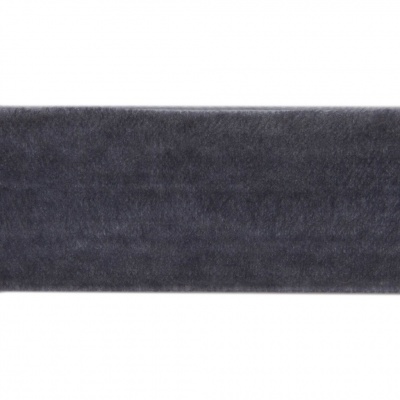 Лента бархатная нейлон, шир.25 мм, (упак. 45,7м), цв.189-т.серый - купить в Оренбурге. Цена: 981.09 руб.