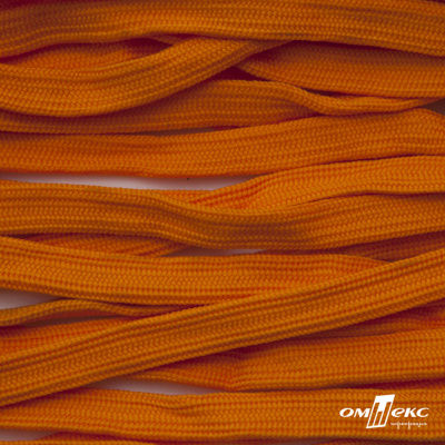 Шнур плетеный (плоский) d-12 мм, (уп.90+/-1м), 100% полиэстер, цв.267 - оранжевый - купить в Оренбурге. Цена: 8.62 руб.
