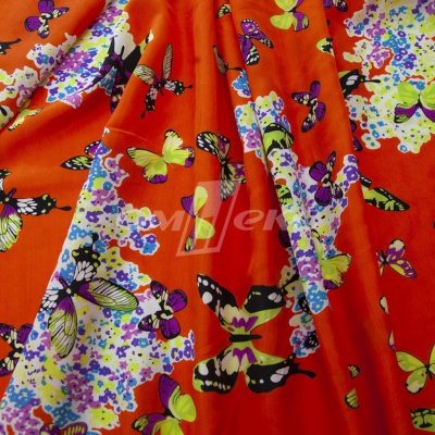 Плательная ткань "Софи" 7.1, 75 гр/м2, шир.150 см, принт бабочки - купить в Оренбурге. Цена 241.49 руб.