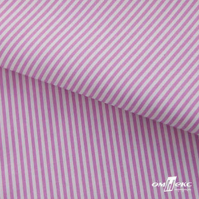 Ткань сорочечная Полоска Кенди, 115 г/м2, 58% пэ,42% хл, шир.150 см, цв.1-розовый, (арт.110) - купить в Оренбурге. Цена 306.69 руб.