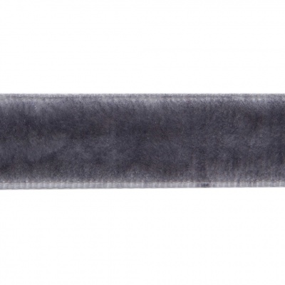 Лента бархатная нейлон, шир.12 мм, (упак. 45,7м), цв.189-т.серый - купить в Оренбурге. Цена: 457.61 руб.
