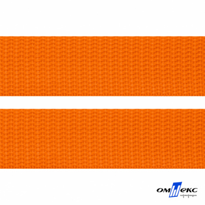 Оранжевый- цв.523 -Текстильная лента-стропа 550 гр/м2 ,100% пэ шир.25 мм (боб.50+/-1 м) - купить в Оренбурге. Цена: 405.80 руб.