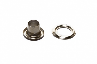 Люверсы металлические "ОмТекс", блочка/кольцо, (3 мм) - цв.никель - купить в Оренбурге. Цена: 0.18 руб.