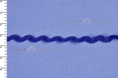 Тесьма плетеная "Вьюнчик"/синий - купить в Оренбурге. Цена: 40.72 руб.