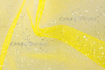 Сетка Глиттер, 40 гр/м2, шир.160см, цвет жёлтый - купить в Оренбурге. Цена 163.01 руб.