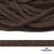 Шнур плетеный d-6 мм, 70% хлопок 30% полиэстер, уп.90+/-1 м, цв.1073-т.коричневый - купить в Оренбурге. Цена: 594 руб.