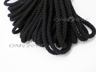 Шнур В-035 4 мм круп.плетение 100 м черный - купить в Оренбурге. Цена: 156.40 руб.