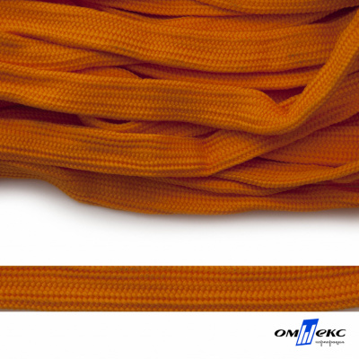 Шнур плетеный (плоский) d-12 мм, (уп.90+/-1м), 100% полиэстер, цв.267 - оранжевый - купить в Оренбурге. Цена: 8.71 руб.