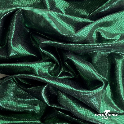 Трикотажное полотно голограмма, шир.140 см, #602 -чёрный/зелёный - купить в Оренбурге. Цена 385.88 руб.