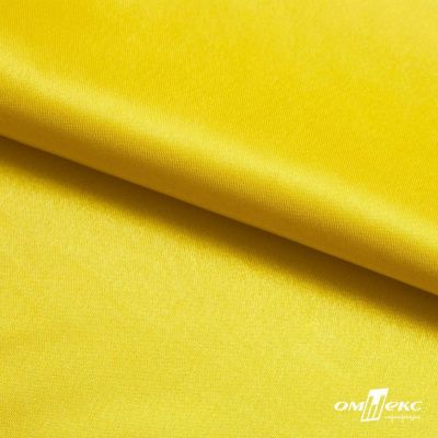 Поли креп-сатин 12-0643, 125 (+/-5) гр/м2, шир.150см, цвет жёлтый - купить в Оренбурге. Цена 155.57 руб.