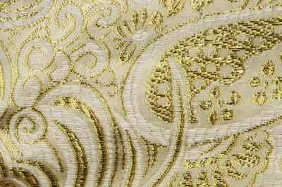 Ткань костюмная жаккард №5, 140 гр/м2, шир.150см, цвет золото - купить в Оренбурге. Цена 383.29 руб.