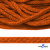 Шнур плетеный d-6 мм, 70% хлопок 30% полиэстер, уп.90+/-1 м, цв.1066-апельсин - купить в Оренбурге. Цена: 588 руб.