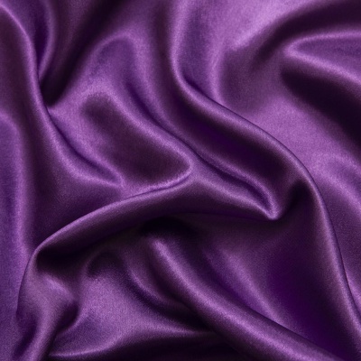 Поли креп-сатин 19-3536, 125 (+/-5) гр/м2, шир.150см, цвет фиолетовый - купить в Оренбурге. Цена 155.57 руб.