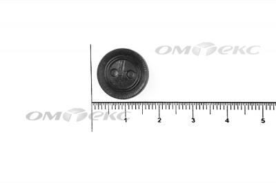 51820/15 мм (2 пр)  черные пуговицы - купить в Оренбурге. Цена: 0.87 руб.