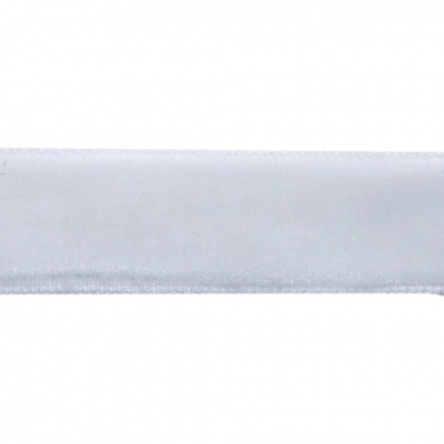 Лента бархатная нейлон, шир.12 мм, (упак. 45,7м), цв.01-белый - купить в Оренбурге. Цена: 457.61 руб.