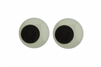 Глазки для игрушек, круглые, с бегающими зрачками, 40 мм/упак.20+/-2 шт, цв. -черно-белые - купить в Оренбурге. Цена: 158.73 руб.