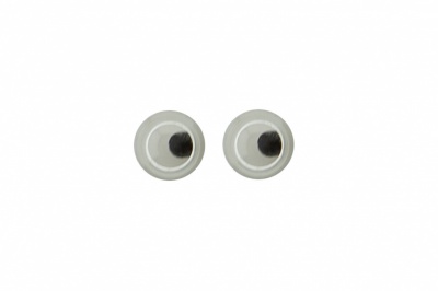 Глазки для игрушек, круглые, с бегающими зрачками, 3 мм/упак.100+/-5 шт, цв. -черно-белые - купить в Оренбурге. Цена: 25.40 руб.