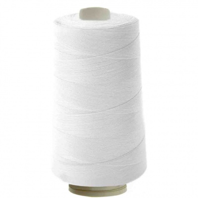 Швейные нитки (армированные) 28S/2, нам. 2 500 м, цвет белый - купить в Оренбурге. Цена: 148.95 руб.