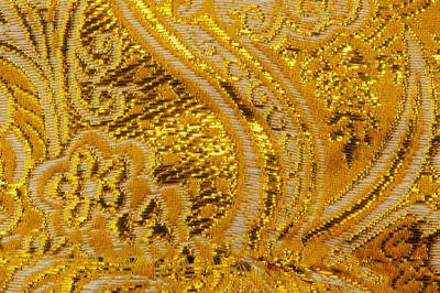 Ткань костюмная жаккард №12, 140 гр/м2, шир.150см, цвет жёлтый - купить в Оренбурге. Цена 383.29 руб.