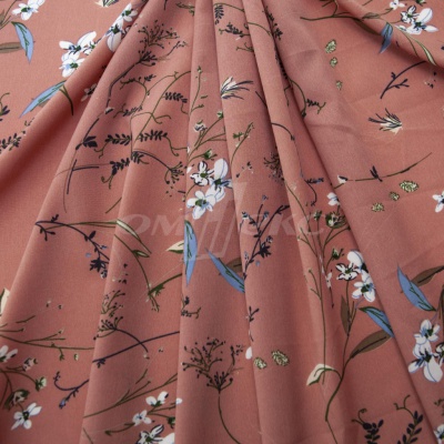 Плательная ткань "Фламенко" 2.1, 80 гр/м2, шир.150 см, принт растительный - купить в Оренбурге. Цена 311.05 руб.