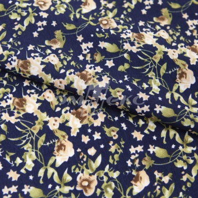 Плательная ткань "Фламенко" 1.1, 80 гр/м2, шир.150 см, принт растительный - купить в Оренбурге. Цена 241.49 руб.