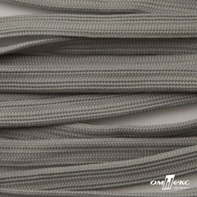 Шнур плетеный (плоский) d-12 мм, (уп.90+/-1м), 100% полиэстер, цв.265 - св.серый - купить в Оренбурге. Цена: 8.71 руб.