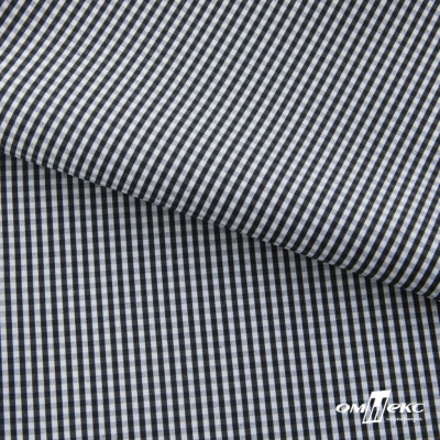 Ткань сорочечная Клетка Виши, 115 г/м2, 58% пэ,42% хл, шир.150 см, цв.6-черный, (арт.111) - купить в Оренбурге. Цена 306.69 руб.