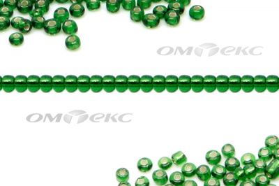 Бисер (SL) 11/0 ( упак.100 гр) цв.27В - зелёный - купить в Оренбурге. Цена: 53.34 руб.