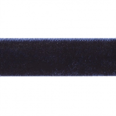 Лента бархатная нейлон, шир.12 мм, (упак. 45,7м), цв.180-т.синий - купить в Оренбурге. Цена: 411.60 руб.