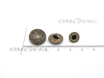 Кнопки металл 15 мм альфа антик с рис.№3  - купить в Оренбурге. Цена: 2.90 руб.