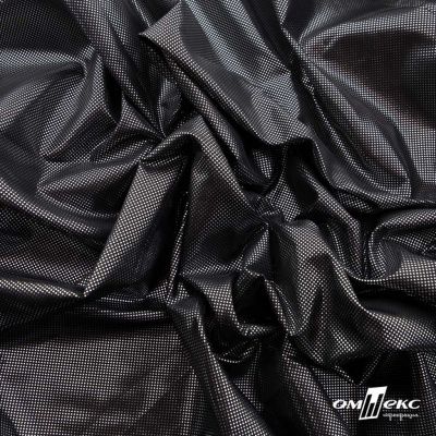 Ткань подкладочная фольгированная 210T, 100% полиэстер,58+/-5 г/м2, шир.150 cм. черный/BLACK  - купить в Оренбурге. Цена 130.59 руб.