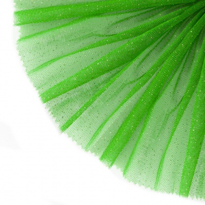 Сетка Глиттер, 24 г/м2, шир.145 см., зеленый - купить в Оренбурге. Цена 118.43 руб.