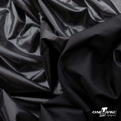 Ткань подкладочная фольгированная 210T, 100% полиэстер,58+/-5 г/м2, шир.150 cм. черный/BLACK  - купить в Оренбурге. Цена 130.59 руб.