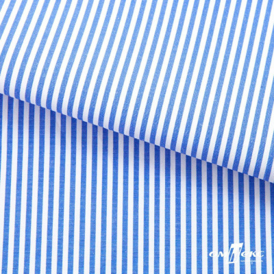 Ткань сорочечная Полоска Кенди, 115 г/м2, 58% пэ,42% хл, шир.150 см, цв.3-синий, (арт.110) - купить в Оренбурге. Цена 306.69 руб.