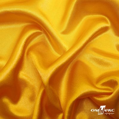 Поли креп-сатин 13-0859, 125 (+/-5) гр/м2, шир.150см, цвет жёлтый - купить в Оренбурге. Цена 155.57 руб.