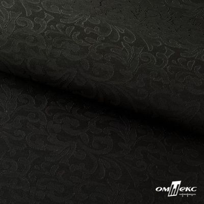 Ткань жаккард королевский, 100% полиэстр 180 г/м 2, шир.150 см, цв-черный - купить в Оренбурге. Цена 296.39 руб.