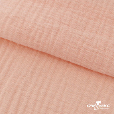 Ткань Муслин, 100% хлопок, 125 гр/м2, шир. 140 см #201 цв.(18)-розовый персик - купить в Оренбурге. Цена 464.97 руб.