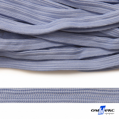 Шнур плетеный (плоский) d-12 мм, (уп.90+/-1м), 100% полиэстер, цв.259 - голубой - купить в Оренбурге. Цена: 8.62 руб.
