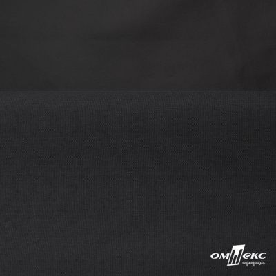 Курточная ткань "Милан", 100% Полиэстер, PU, 110гр/м2, шир.155см, цв. чёрный - купить в Оренбурге. Цена 340.23 руб.