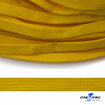 Шнур плетеный (плоский) d-12 мм, (уп.90+/-1м), 100% полиэстер, цв.269 - жёлтый - купить в Оренбурге. Цена: 8.62 руб.