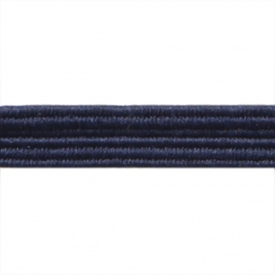 Резиновые нити с текстильным покрытием, шир. 6 мм ( упак.30 м/уп), цв.- 117-т.синий - купить в Оренбурге. Цена: 152.05 руб.