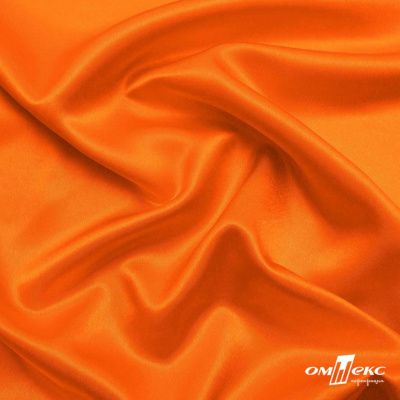 Поли креп-сатин 15-1263, 125 (+/-5) гр/м2, шир.150см, цвет оранжевый - купить в Оренбурге. Цена 155.57 руб.