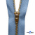 Молнии джинсовые металл т-5, 18 см латунь (YG), цв.-деним (231) - купить в Оренбурге. Цена: 22.80 руб.