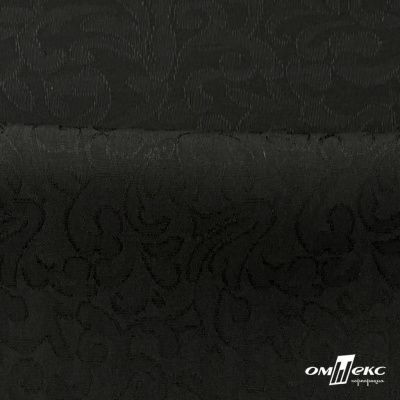 Ткань жаккард королевский, 100% полиэстр 180 г/м 2, шир.150 см, цв-черный - купить в Оренбурге. Цена 296.39 руб.