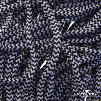 Шнурки #107-16, круглые 130 см, двухцветные цв.серый/чёрный - купить в Оренбурге. Цена: 31.89 руб.