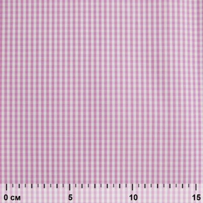 Ткань сорочечная Клетка Виши, 115 г/м2, 58% пэ,42% хл, шир.150 см, цв.1-розовый, (арт.111) - купить в Оренбурге. Цена 306.69 руб.