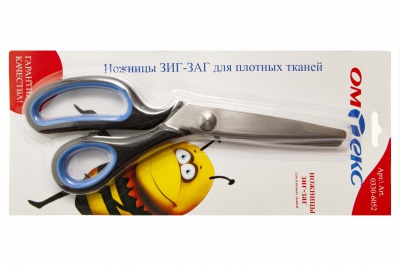 Ножницы арт.0330-6052 "ЗИГ-ЗАГ" 5 мм, для плотных тканей , 9"/ 229 мм - купить в Оренбурге. Цена: 733.08 руб.